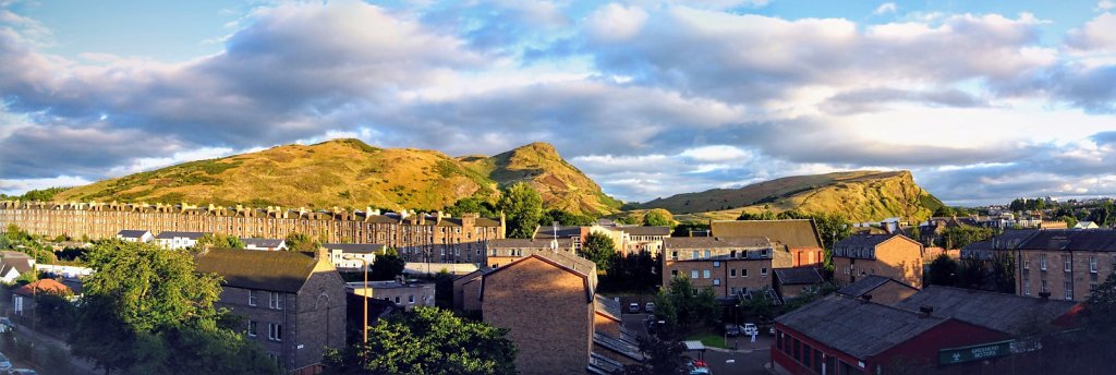 Holyrood Park from Dalziel Place